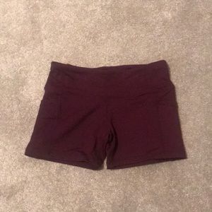 Compression workout shorts